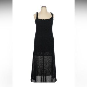 Toccin Elegant Black Knit Sleeveless Dress